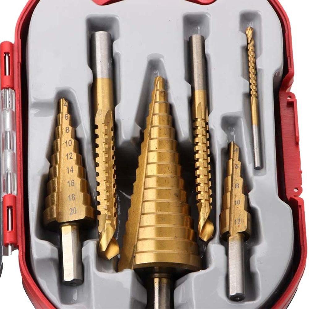 Juego De 6 Brocas Escalonadas de TITANIO