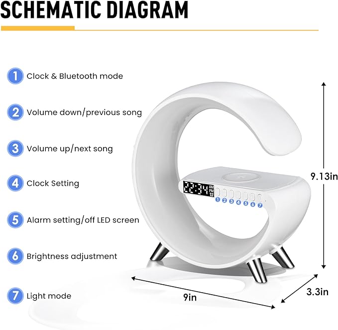 LAMPARA PARLANTE RGB GOOGLE "LuxLife"