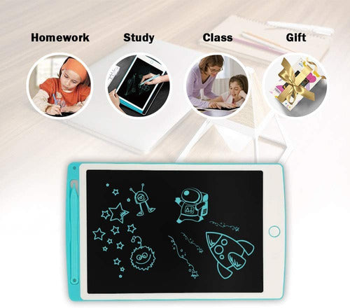 Pizarra LCD Mágica Tablet Digital de Escritura Dibujo 12'' Lápiz Negro
