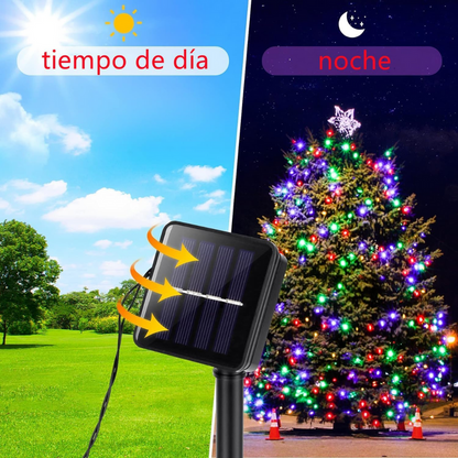 Luces De Navidad Con Panel Solar x 40mt.