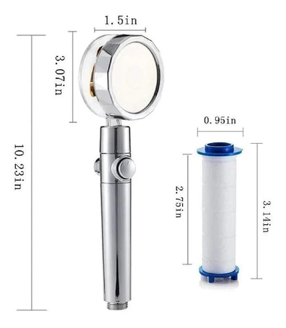Cabezal de Ducha con Filtros de Alta Presión