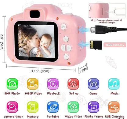 Cámara Digital para Niños Fotos Videos FULL HD